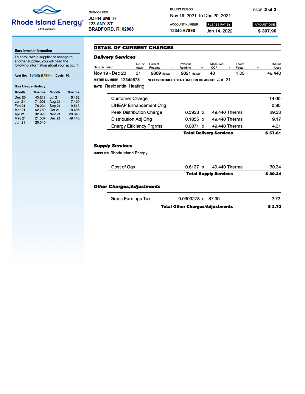 Payment Agreement Gas Bill - Page 2